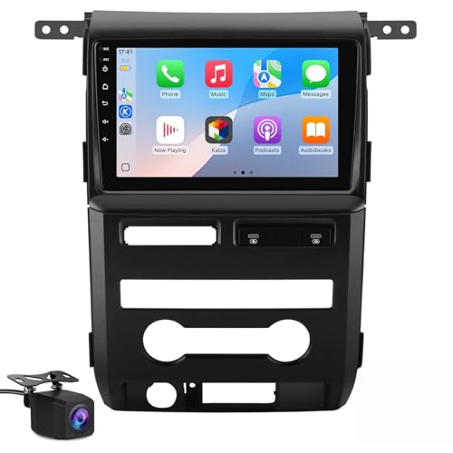 AWESAFE 4 Core 64GB Android 13 Car Stereo for Ford F150 2009 2010 2011 2012, 9 Inch Touch Screen F150 Radio Upgrade with Wireless Carplay Android Auto Backup Camera - (Manual AC Only)