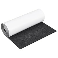 BENECREAT Rotolo Feltro Nero 3m X 40cm - Spessore 2 Mm, Tessuto Non Tessuto In Poliestere Per Fai Da Te, Patchwork, Cucito E Artigianato