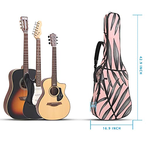 Housse guitare électrique folk imperméable rose à fermeture - 5