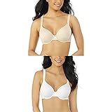 Vanity Fair Women's Body Caress Full Coverage Underwire Bra 75335 (Damask Neutral/Star White)