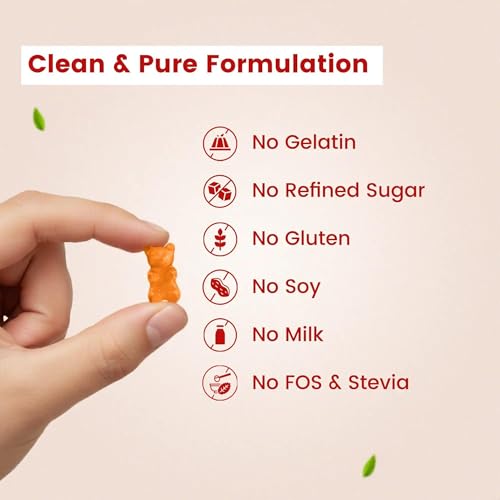 Image of BabyOrgano Nutriverse Immunity Gummies for Kids (2-15 Years) | 4+ Ayurveda-Inspired Herbs | Boosts Stamina, Energy & Vitality | Gelatin-Free, Gluten-Free, Soy-Free | Strawberry Flavor | 30 Gummies