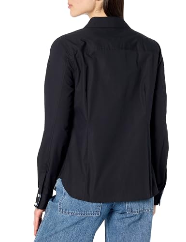Image of Nautica Women's Button Front Long Sleeve Roll Tab Shirt