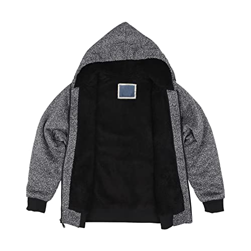 Image of Gary Com Heavyweight Sherpa Hoodies for Men, Thick Fleece Lined Full Zip Up Winter Warm Sweatshirts Work Jackets
