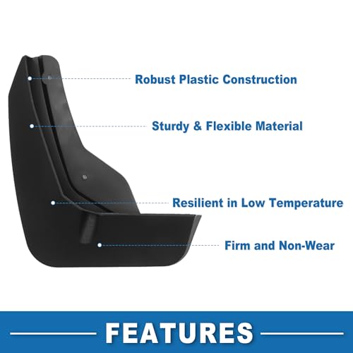 Image of Mud Flap Splash Guard with Mount Accessories Front & Rear Side Mud Guard for Chevrolet Suburban Sport 2021-2023 (Set of 4)
