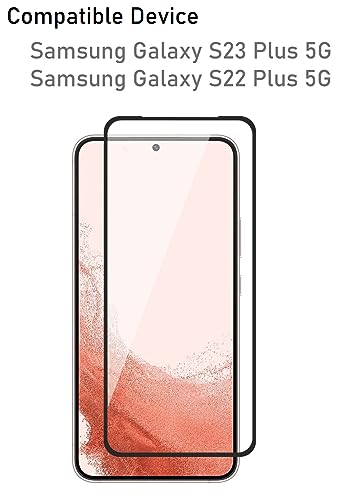Image of NISHTECH for Samsung Galaxy S22 Plus, S23 Plus 5G (2023) Tempered Glass with Full Edge to Edge Coverage and easy Installation kit
