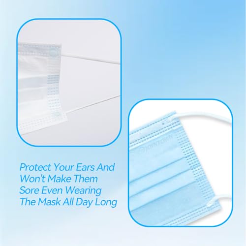 Image of Jointown Disposable Face Mask - 3 Ply Filter Protection Face Masks, 50 Pack Blue
