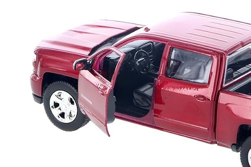 Showcasts Collectibles 2017 1/27 Scale Chevy Silverad 1500 LT Z71 Crew Cab Truck diecast Model Motormax
