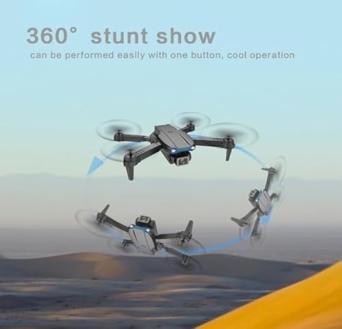E99 PRO 4K Dual Camera Drone – Foldable Drone with Obstacle Avoidance, Headless Mode, Altitude Hold & Remote Control for Beginners black,