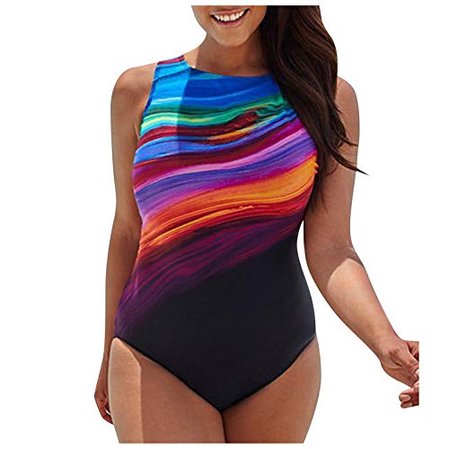 Bañadores Mujer Reductor Barriga Traje De Baño De Una Pieza Reductores Trajes De Baño Natación Cintura Alta Bañadores Talla Grande con Relleno Bañador Secado Rápido Trikini Deportivo Swimwear Baratos