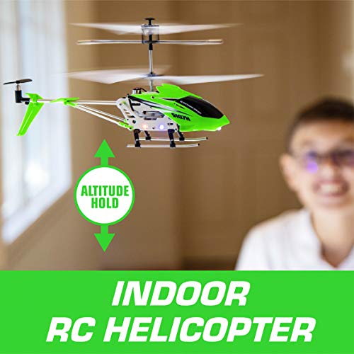 Image of SYMA RC Helicopter for Adults Kids with Altitude Hold, 2 Rechargeable Battery (Green)