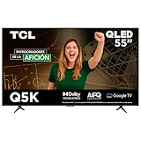 TCL Smart TV 2025 Pantalla 55' 55Q5K Google TV QLED 4K Google Assistant | Hands Free Voice Control | Alexa | VisionHDR10+|...