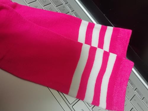 Image of Women's Knee High Athletic Socks Casual Stripes Tube Socks Outdoor Sport Socks