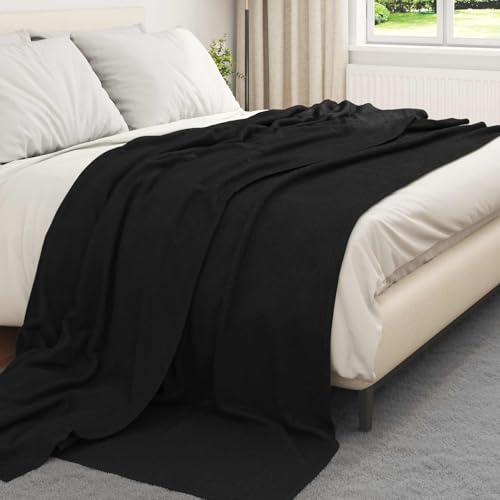 Décoration intérieure chic avec ce grand plaid noir haut de gamme - 4