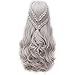Probeauty 2017 New Long Braid Curly Women Cosplay Wigs for Daenerys Targaryen khaleesi+Wig Cap (Silver Curly Braid B)