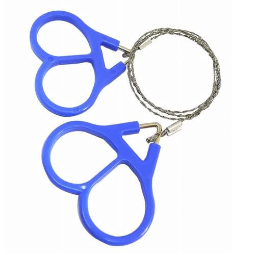 Sierra de cuerda con bolsillo, Sierra de alambre inoxidable de supervivencia - Sierra de cable, Herramienta portátil de tamaño de bolsillo para cortar madera, excursionismo y caza