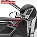 BETTERHUMZ Car Door Lock Switch Frame Sticker Compatible with Audi A3 8Y S3 RS3 Sportback 2021-2025 Carbon Fiber Door Open Button Cover Interior Trim Tuning Accessories (Silver)