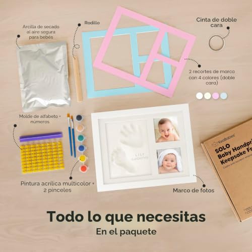 Miniatura 3 de Keababies Kit De Recuerdo De Huella De Bebé - Marco De Kit De Arte De Memoria Para Bebé Recién Nacido - Baby Shower Para Niños, Niñas - Caja De Regalo De Baby Registry Alpine White