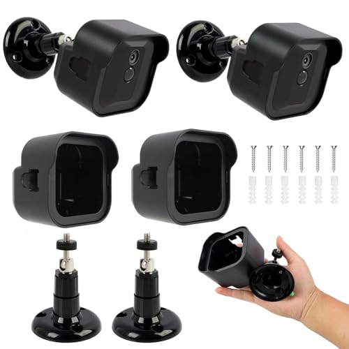 Image of 2-Pack Outdoor Camera Mount All-New Blink Outdoor 4 Camera Housing and Mounting Bracket 360° Adjustable Security Mounting Bracket for Blink Outdoor 4 (4th Gen) & (3rd Gen)