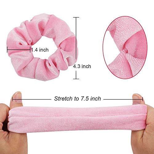 Semato 16 Pack Pink Velvet Scrunchies For Hair Scrunchy Hair Ties Ropes For Women Or Girls Hair Accessories #TOP3