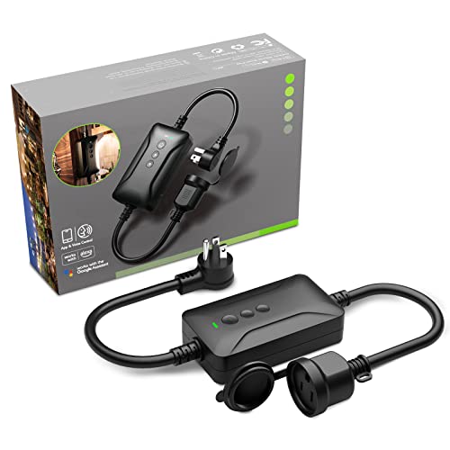 WISEBOT Outdoor Smart Plug for Outdoor Lights, IPX4 Waterproof, 1-100% Dimmable, Voice & App Control, 300W WISEBOT Outdoor Smart Plug for Outdoor Lights, IPX4 Waterproof, 1-100% Dimmable, Voice & App Control, 300W