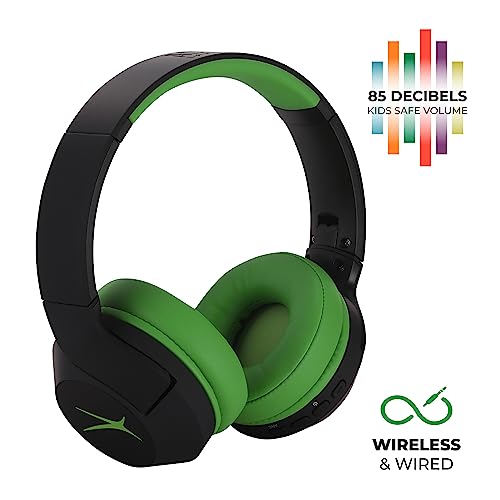 Altec Lansing Kid Safe Noise Cancelling Wireless Headphones 15H Battery, 85dB Volume Limit, Foldable Design Powerful Sound, Active Noise Cancellation Perfect for Kids Ages 7+ (Blackout Green) by Altec Lansing - Image 4