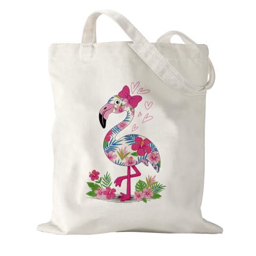 ZXAZXA Summer Flamingos Tote Bag Cute Flamingo Gifts for Women Flamingo Lover Gift Bachelorette Party Favors Bags for Bride Bachelorette Wedding