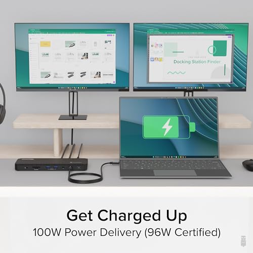 Plugable Thunderbolt 4 Dock with 100W Charging, Thunderbolt Certified, Laptop Docking Station Dual Monitor Single 8K or Dual 4K HDMI for Windows and Mac, 4X USB, Gigabit Ethernet (TBT4-UD5) by Plugable - Image 6