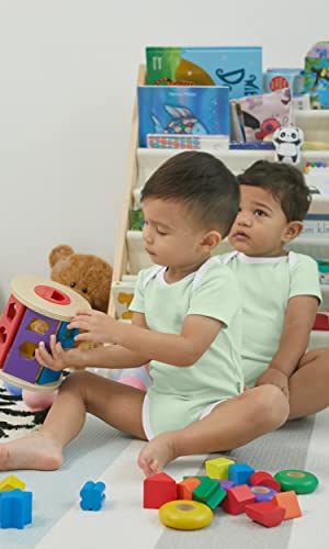 Image of KOH KOH Kids Short Sleeve Cotton Solid Lap Shoulder Baby Bodysuit
