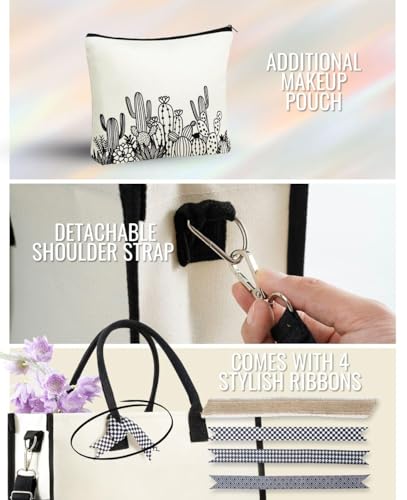 Bolsa Tote de Lona para Mujeres Amantes de Cactus miniatura 6