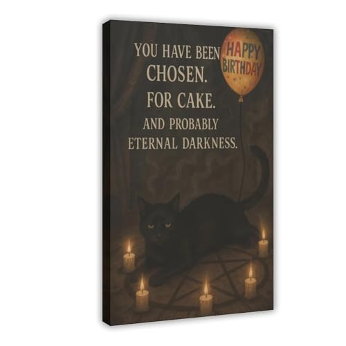 Carte d'anniversaire occulte sur toile : fini les cadeaux banals en 40 x 60 cm