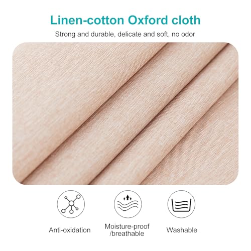 Premium Cotton Linen Garment Bags for Hanging Clothes, Zippered Suit Covers with Gussets, Breathable & Odor-Free, Perfect for Suits, Coats, Jackets & Shirts, 5 Pack (Gray, 58x110cm)4