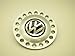 Genuine VW Beetle 1999-2005 Wheel Center Hub Cap Type 1 15 16 Chrome Gray