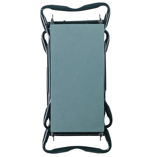 HomGarden Upgraded Folding Garden Kneeler Seat Bench Stool w/Thicken & Widen Soft Kneeling Pad, Portable Heavy Duty Gardener Stool with 2 Large Tool Pouchs for Women Men Seniors