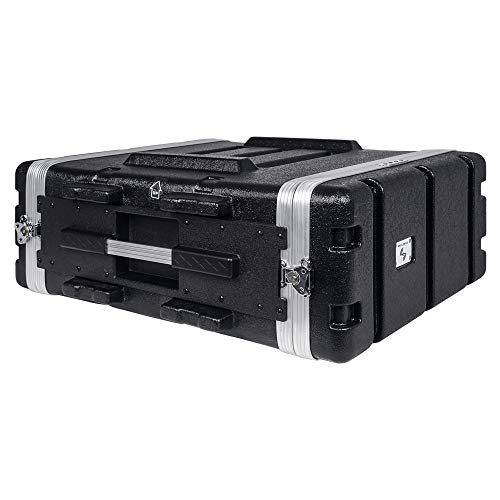 Image of Sound Town Lightweight 4U PA DJ Rack /Road Case with ABS Construction, 19 inch Depth and Heavy-Duty Latches (STRC-A4U)