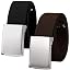 2pk Silver Buckle - Black & Dark Brown