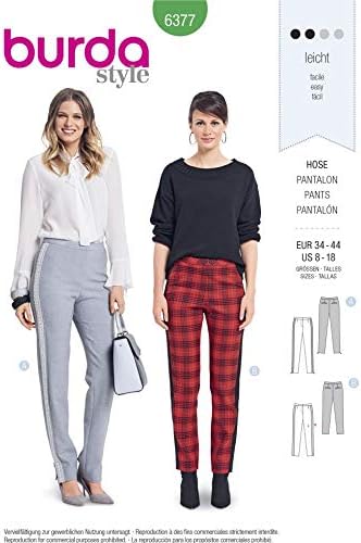 Burda Sewing Pattern 6377 Trousers 8-18