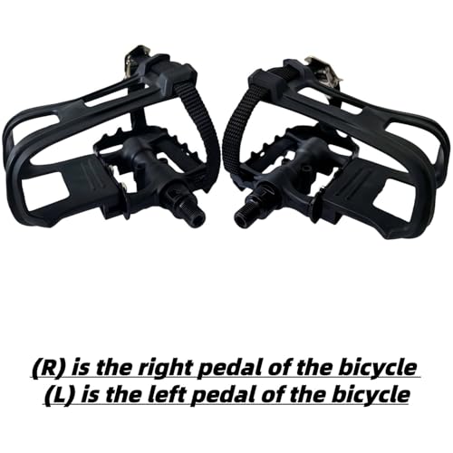 YBEKI Professional Bike Pedals with Adjustable Toe Clips & Straps | Dual Sealed Bearings for 360° Smooth Ride | Lightweight Alloy-Composite Pedals for Spin, Peloton, Schwinn, Road & Mountain Bikes by YBEKI - Image 6