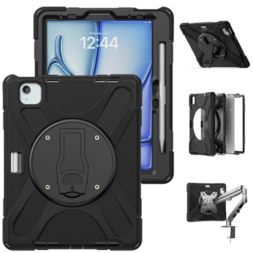 Coque iPad Air 11 M4 résout les risques de casse avec support VESA et sangle main