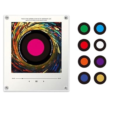 Retro Magnetic Fridge Music Player, 128MB Programmable Music Player NFC Enabled with Led Light,9 Pcs Vintage Vinyl Record,Singing Fridge Magnet Audio Gifts