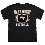 Wake Forest Demon Deacons Official Football Ball Unisex Youth T Shirt,Black, X-Large