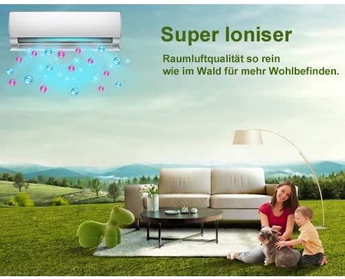 Foto von Quick-Connect INVERTER 5,3kW 18000BTU sehr Leise Split Klimaanlage mit Selbstreinigung Klimagerät ECO Smart WiFi/WLAN komplett Set inkl. Kupferleitungen mit Heizfunktion
