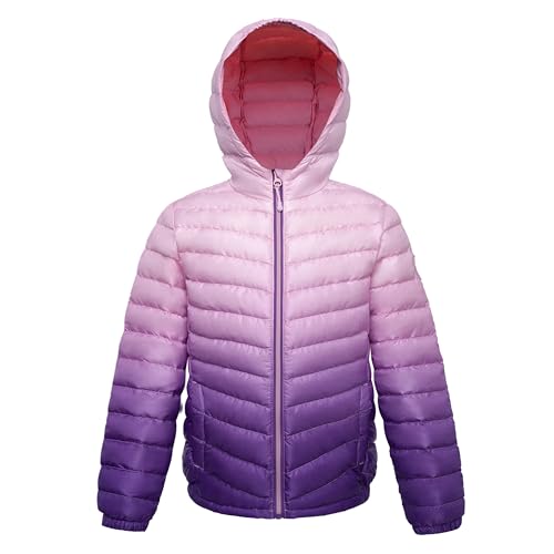 Rokka&Rolla Girls' Ultra Lightweight Packable Down Puffer Jacket Coat