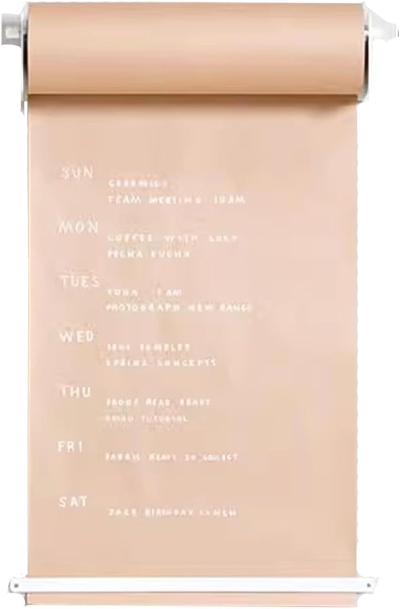 HTTGDGDH Bulletin Board Paper Wall Mount Kraft Brown Paper Roll Holder, With Cutting Bar, For Home School Offic For Craft Poster Art Paper Roll Christmas Bouquet,White-67CM