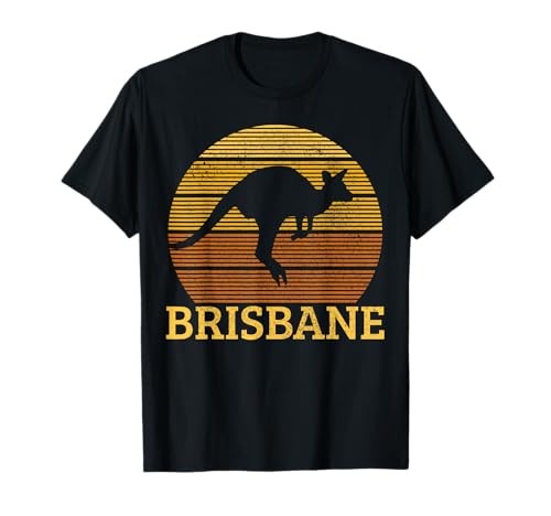 Brisbane Australia Vintage Canguro Souvenir Regalo Maglietta