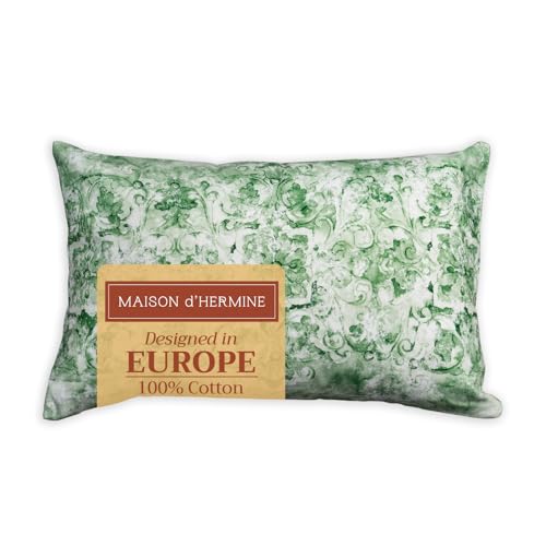 Maison d' Hermine Throw Pillow Covers 100% Cotton (12" x 20" - Pack of 1)