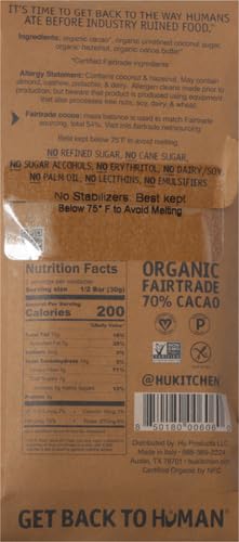 Hu Kitchen, Bar Chocolate Hazelnut Praline, 2.1 Ounce