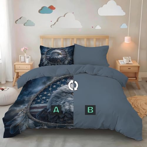 Housse de couette 240x260 drapeau national attrape-rêves aigle enfant - 5