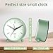 Analog Alarm Clock, 4 inch Super Silent Non Ticking Small Clock with Night Light, Battery Operated, Simple Design, Old Fashioned Style Ideal Decor, for Bedroom, Bedside, Desk, Adult, Kid, Gift, Green