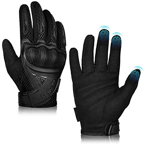 HandFellow Guanti Moto Estivi Uomo In Vera Pelle Bovina - Touch Screen E Protezione Nocche