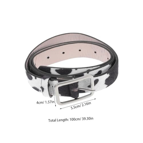 Adjustable PU Leather Female Waist Belt with Cows Pattern Creative Waistband for Dresses and Trousers for Valentine Day Weddings Parties and Costumes2